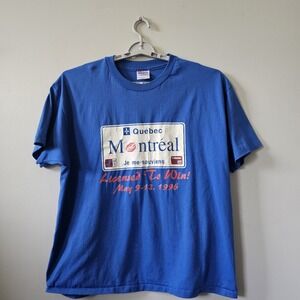 Vintage T-Shirt Quebec Montreal Men's Size XL 1996 Single‎ Stitch Hanes USA